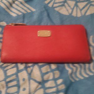Red Leather Michael Kors Wallet